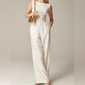 J. Crew Cream Straight Leg Pants